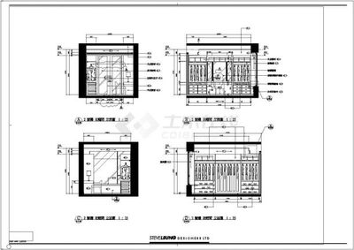某家居樓室內裝修設計施工cad圖紙